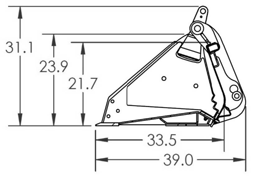 67" Multi Purpose Severe Xtreme Duty Extended Bottom 4 in 1 Bucket with Weld-on Teeth & Bolt-on Side Cutters