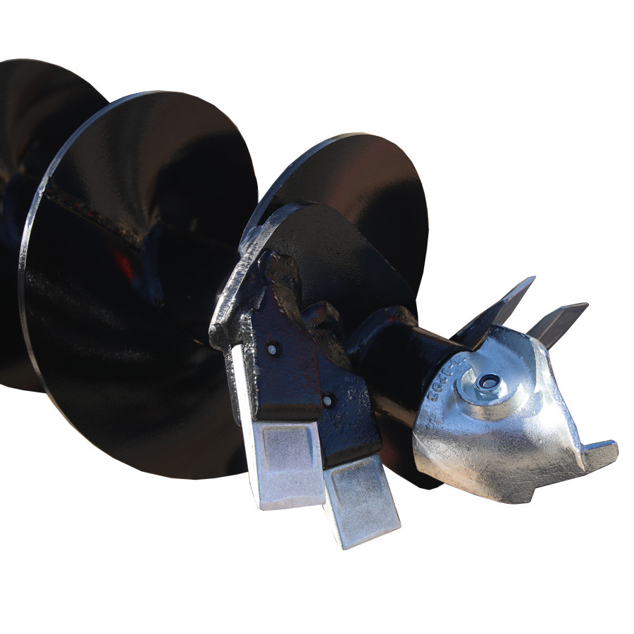 AUGER - S4 10" - 2" HEX - EARTH TEETH - EARTH PILOT - 5/16" THICK FLIGHTS - 4' LONG