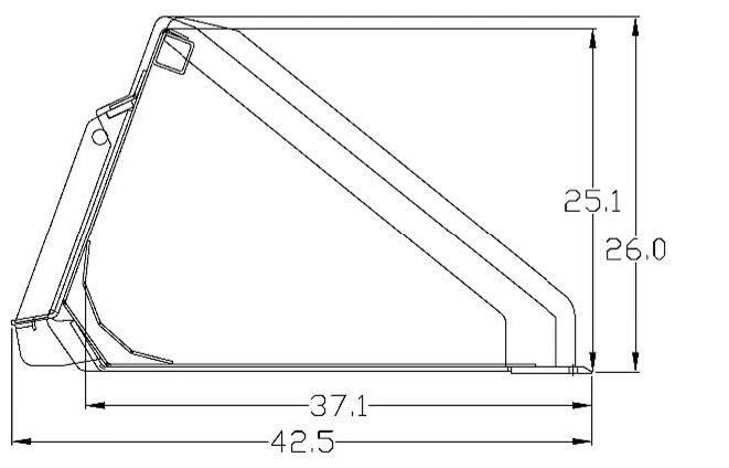 66" General Purpose Xtreme Duty High Capacity Light Material Buckets with Bolt-on Edge - Image 2