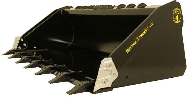 62" General Purpose Xtreme Duty Extended Bottom Bucket with Bolt-on Edge